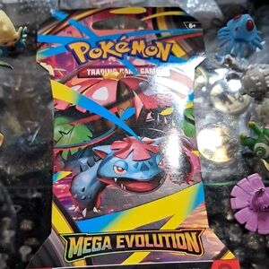Pokemon Mega Evolution Trading Card Pack - Blue, Red, Yellow